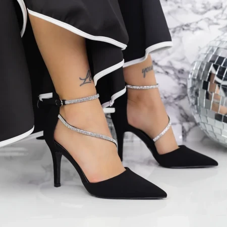 Pantofi Stiletto 2XKK81 Negru » Reina.Ro