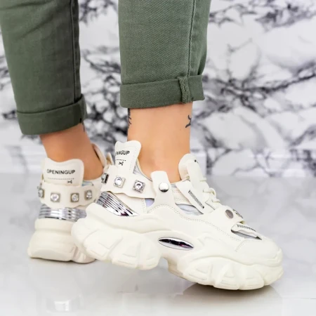 Pantofi Sport Dama D8 Alb » Reina.Ro