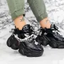Pantofi Sport Dama cu Platforma 998 Negru » Reina.Ro