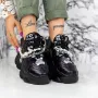Pantofi Sport Dama cu Platforma 998 Negru » Reina.Ro