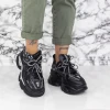 Pantofi Sport Dama cu Platforma 2WL95 Negru » Reina.Ro
