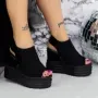 Sandale Dama cu Platforma 2W58 Negru » Reina.Ro