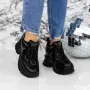Pantofi Sport Dama cu Platforma 2SZ2 Negru » Reina.Ro