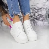 Pantofi Sport Dama cu Platforma 2SZ6 Alb » Reina.Ro