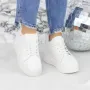Pantofi Sport Dama cu Platforma 2SZ6 Alb » Reina.Ro