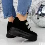 Pantofi Sport Dama cu Platforma 2SZ7 Negru » Reina.Ro