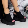 Sandale Dama cu Platforma 2W58 Negru » Reina.Ro