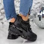 Pantofi Sport Dama cu Platforma 2SZ2 Negru » Reina.Ro