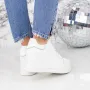 Pantofi Sport Dama cu Platforma 2SZ6 Alb » Reina.Ro