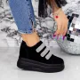 Pantofi Sport Dama cu Platforma 2SZ7 Negru » Reina.Ro
