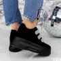 Pantofi Sport Dama cu Platforma 2SZ7 Negru » Reina.Ro