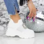 Pantofi Sport Dama cu Platforma 2MX9 Alb » Reina.Ro