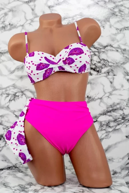 Costum de Baie Dama 3 Piese F65 Roz » Reina.Ro