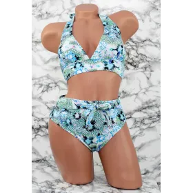 Costum de Baie Dama 2 Piese F56-2 Albastru » Reina.Ro