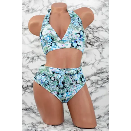 Costum de Baie Dama 2 Piese F56-2 Albastru » Reina.Ro