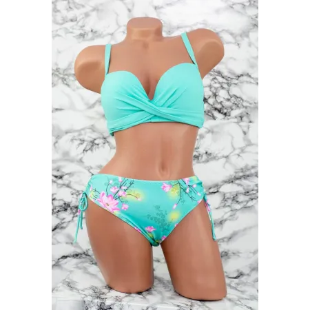 Costum de Baie Dama 2 Piese L16-1 Turcoaz » Reina.Ro