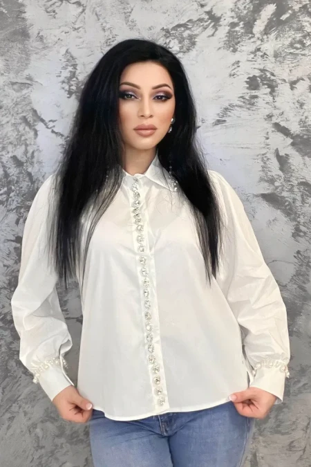 Camasa Dama W7975 Alb » Reina.Ro