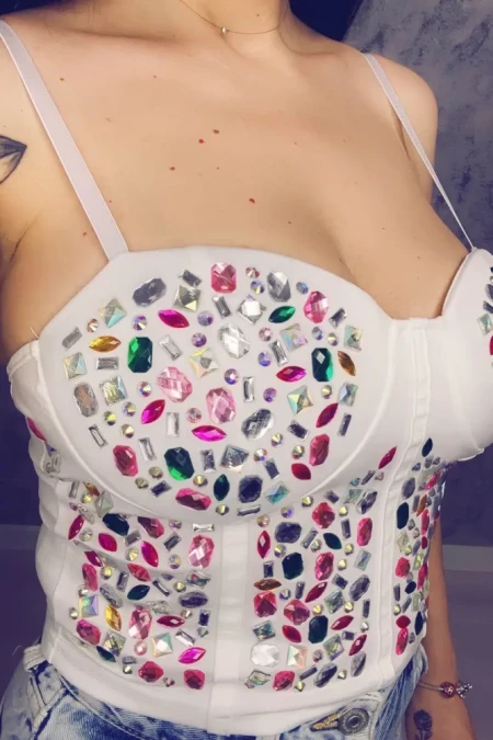 Top Dama TY021 Alb » Reina.Ro