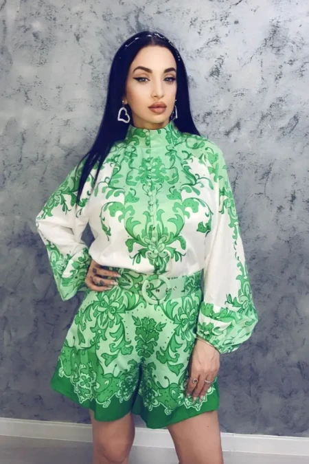 Compleu Dama VMC6940 Alb-Verde » Reina.Ro