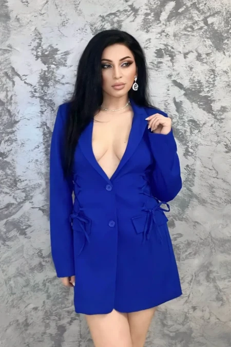 Sacou Dama GD22-386 Albastru Inchis » Reina.Ro