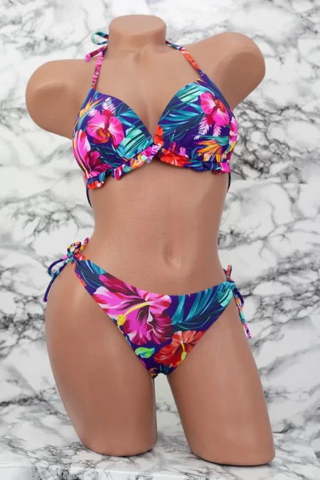 Costum de Baie Dama 2 Piese H19 Bleumarin » Reina.Ro