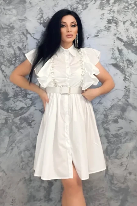 Rochie Dama VMC6947 Alb » Reina.Ro