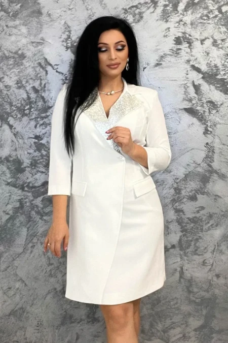 Rochie Dama E18970 Alb » Reina.Ro