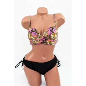 Costum de Baie Dama 2 Piese L225 Leopard-Mov » Reina.Ro