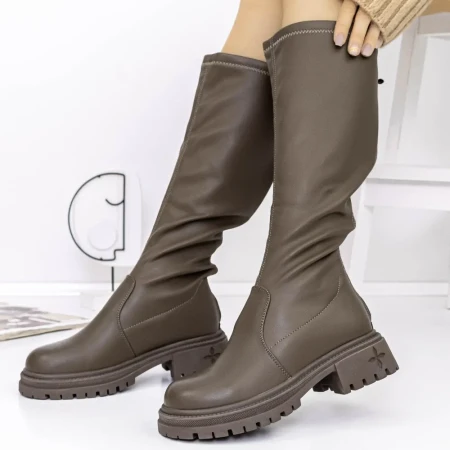 Cizme Dama 8018 Kaki » Reina.Ro