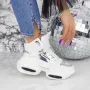 Pantofi Sport Dama cu Platforma K08 Alb » Reina.Ro