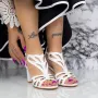Sandale Dama cu Toc gros 2XKK95 Alb » Reina.Ro