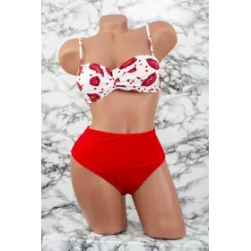 Costum de Baie Dama 3 Piese F65 Alb » Reina.Ro