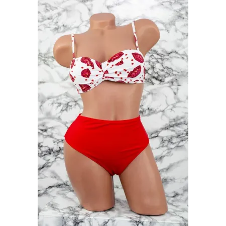 Costum de Baie Dama 3 Piese F65 Alb » Reina.Ro