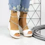 Sandale Dama cu Platforma 2HXS26 Alb » Reina.Ro
