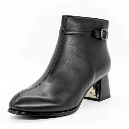 Botine Dama cu Toc gros 616770 Negru » Reina.Ro