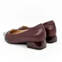 Pantofi cu Toc gros D26-103 Visiniu » Reina.Ro