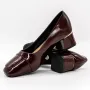 Pantofi cu Toc gros TP377-1 Visiniu » Reina.Ro