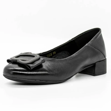 Pantofi cu Toc gros 9625 Negru » Reina.Ro