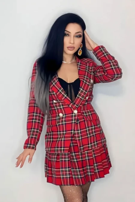 Compleu Dama C2000 Rosu-Verde » Reina.Ro