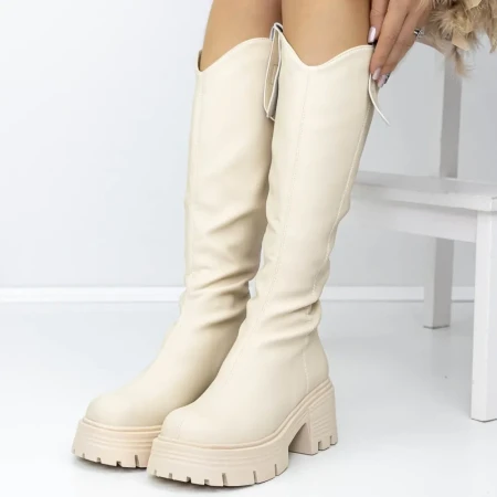 Cizme Dama 3WL183 Bej » Reina.Ro