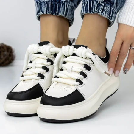 Pantofi Sport Dama 3WL151 Negru-Alb » Reina.Ro
