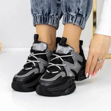 Pantofi Sport Dama 3WL186 Negru » Reina.Ro