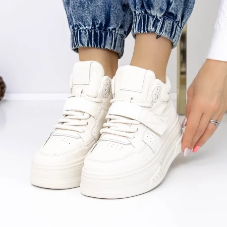 Ghete Dama 3WL178 Alb » Reina.Ro