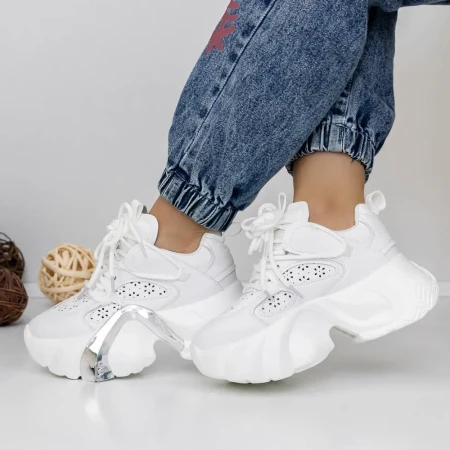 Pantofi Sport Dama 3WL117 Alb » Reina.Ro