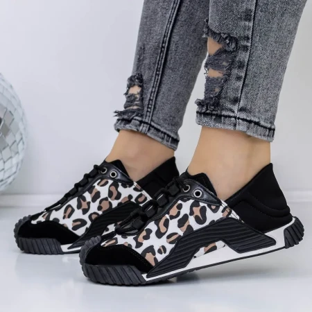 Pantofi Sport Dama 3WL110 Negru-Alb » Reina.Ro