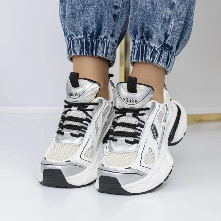 Pantofi Sport Dama 3WL112 Negru-Alb » Reina.Ro