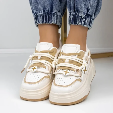 Pantofi Sport Dama 3WL187 Bej » Reina.Ro