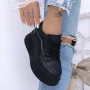 Pantofi Sport Dama cu Platforma 3WL166 Negru » Reina.Ro