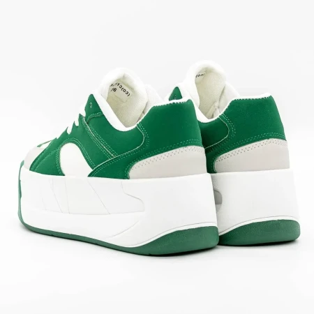 Pantofi Sport Dama cu Platforma 3XJ113 Verde » Reina.Ro