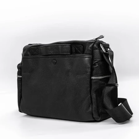 Geanta Barbati din Piele Naturala 7801 Negru » Reina.Ro